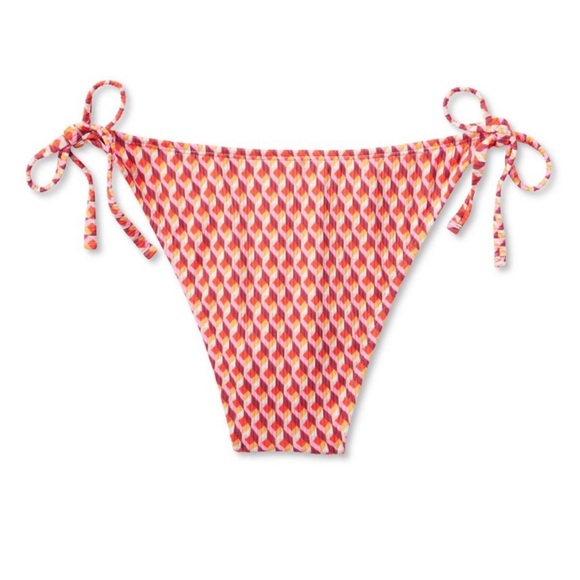 🧡Women's Ribbed Side-Tie Scoop Front High Leg Extra Cheeky Bikini Bottom only - Picture 7 of 16